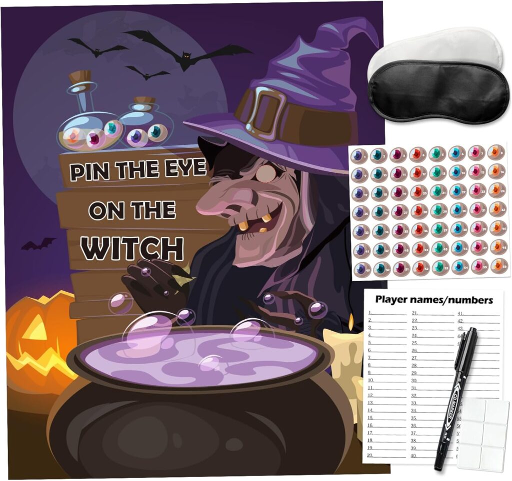 Pin the Hat on the Witch Halloween games