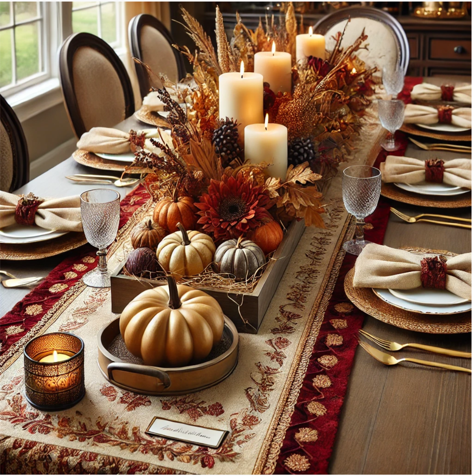 Autumnal Dining Table Settings