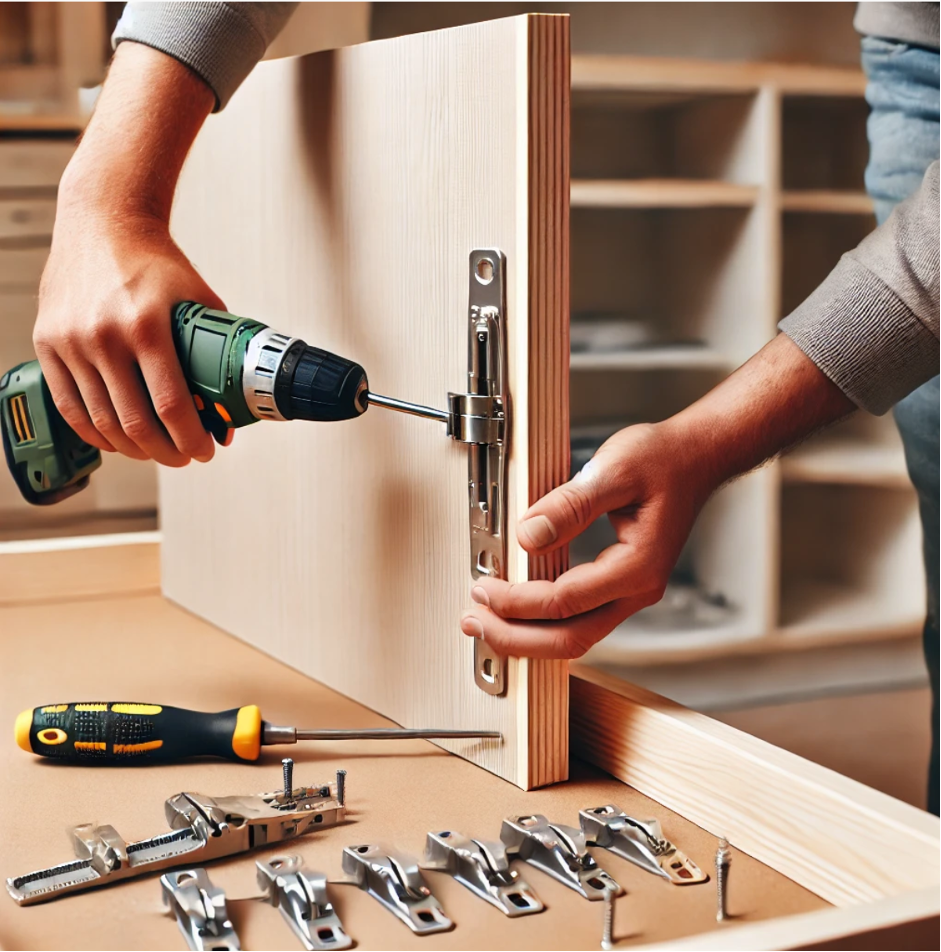 Prep and Attach the Cabinet Doors