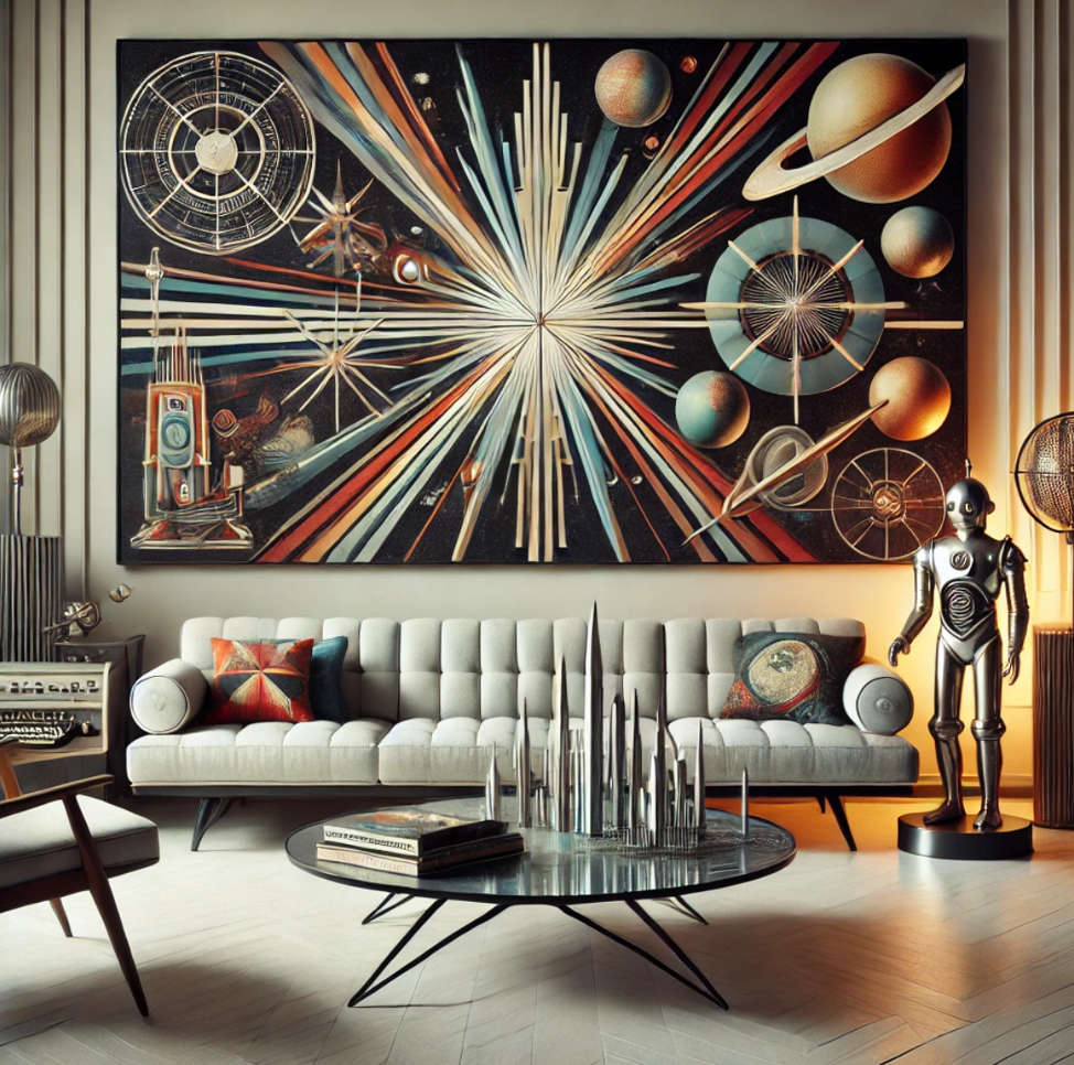 Artwork and Décor: Showcasing Futuristic Inspiration Retro-futurism design