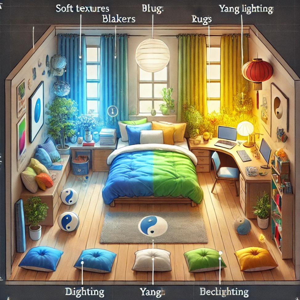 Balancing Yin and Yang Energy Feng Shui dorm room