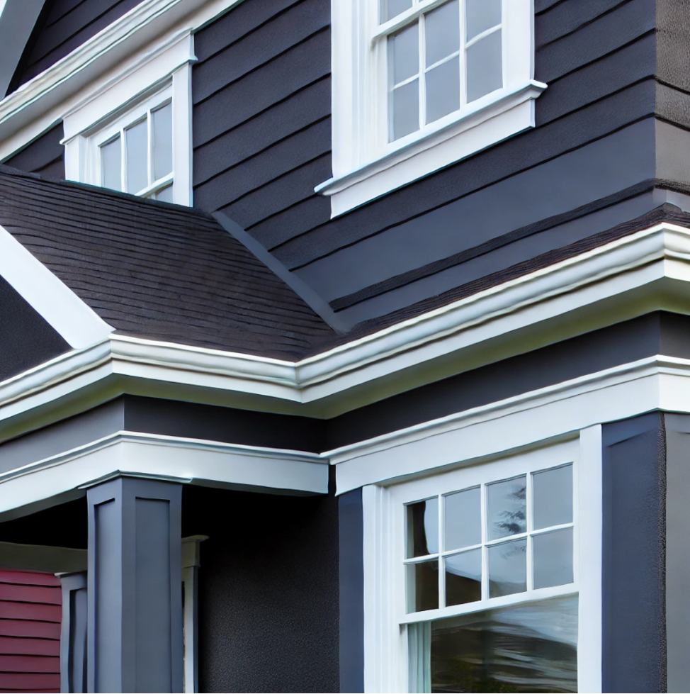 Bold Black and Charcoal: Sleek and Dramatic exterior paint