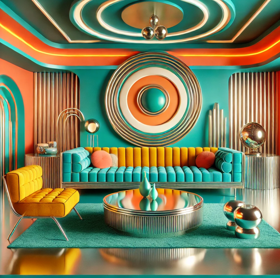 Retro-futurism design Color Palettes: Mixing Bold with Neutral