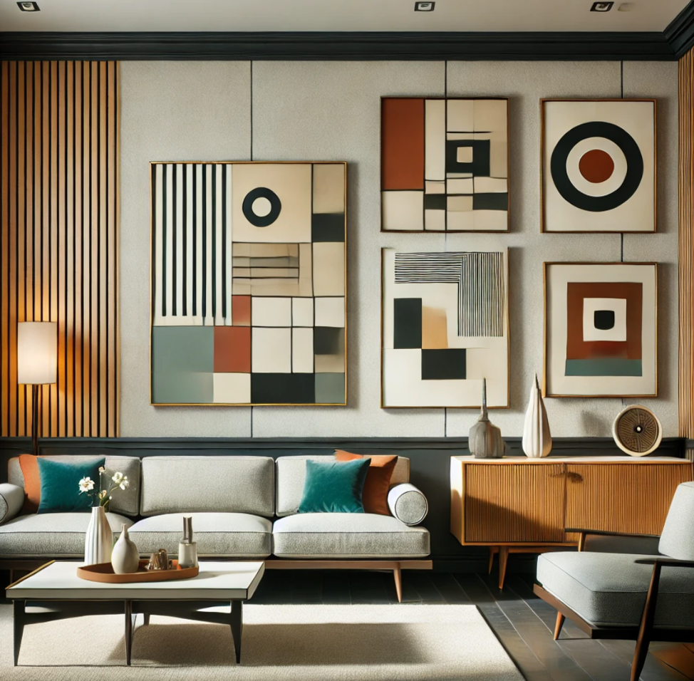 Create a Feature Wall with Mid-Century Art
