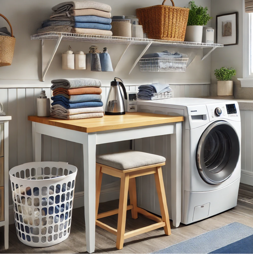 Create a Folding Station organize laundry room