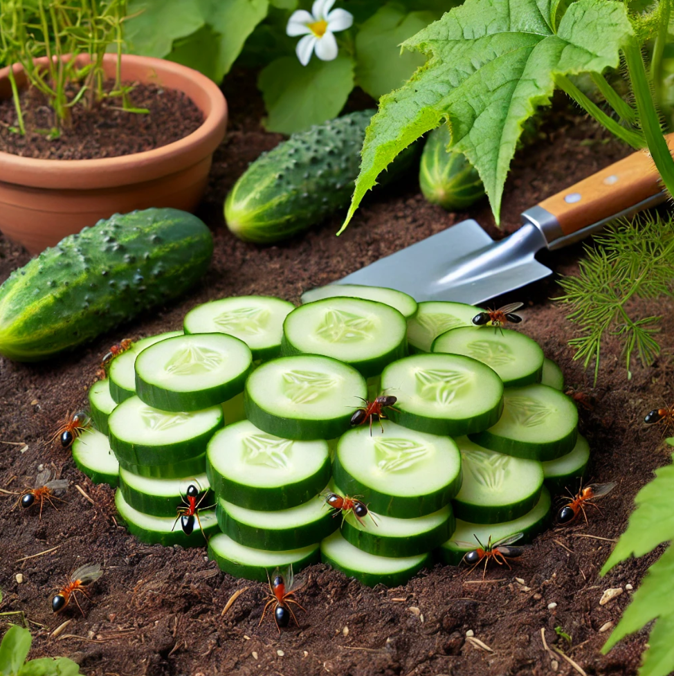 Cucumber Slices for Garden Pests