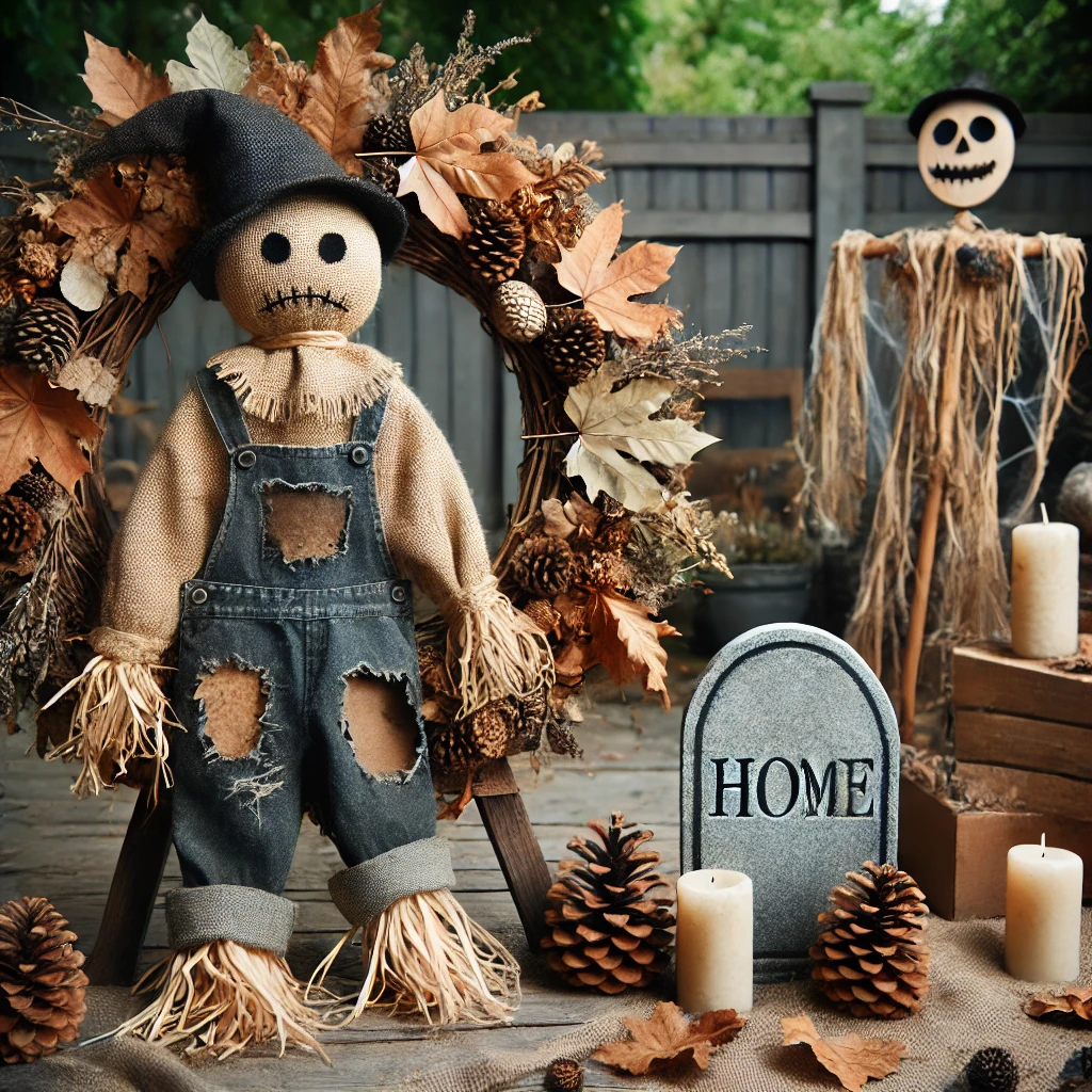 Halloween decor into tombstones for a haunted yard