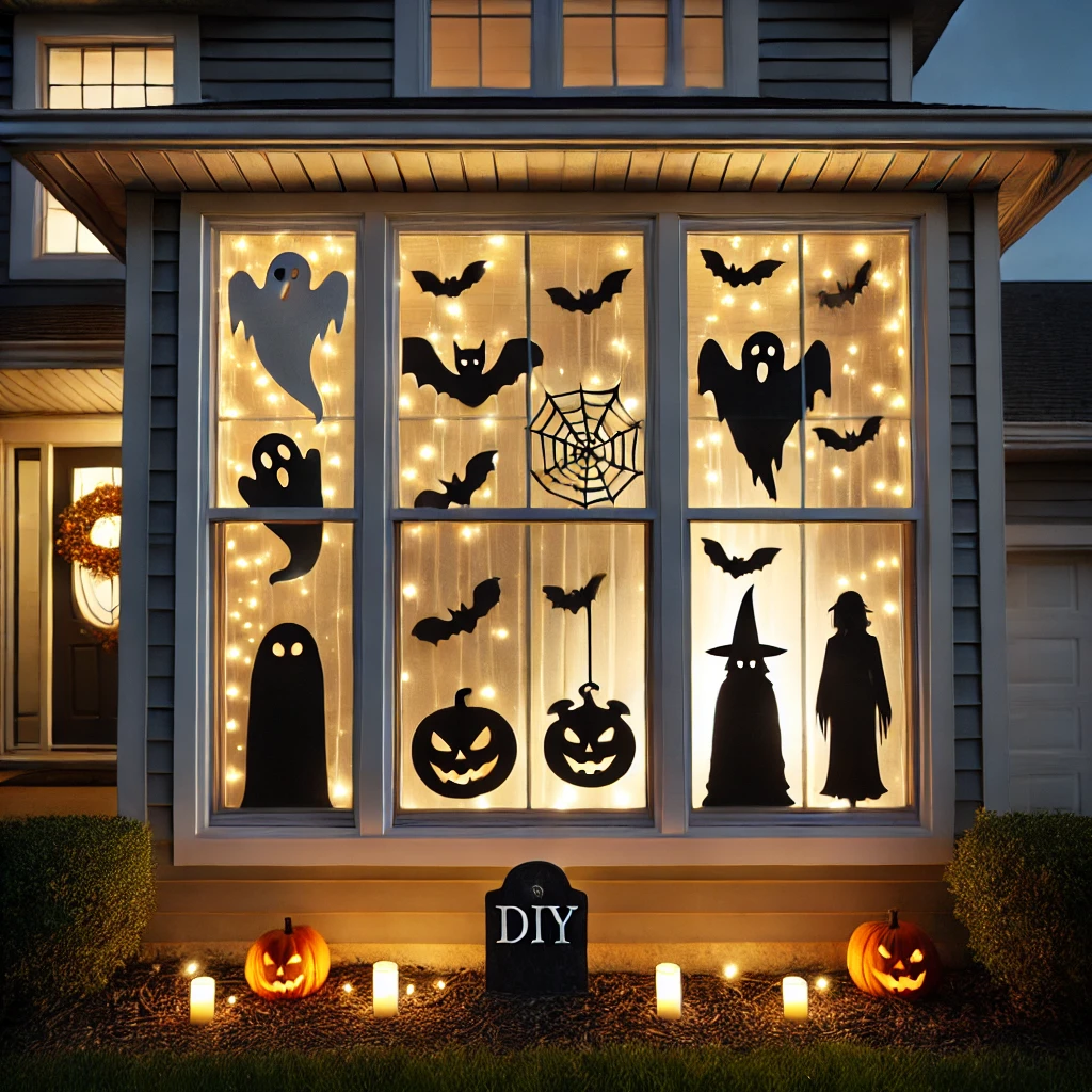 DIY Window Displays Halloween decor