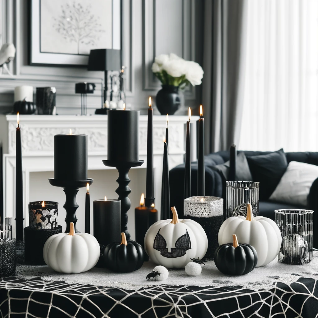 Halloween look, black and white decor is trending in 2024