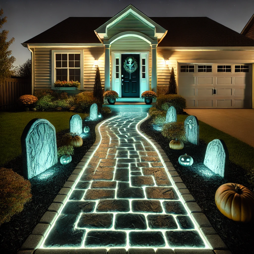 Glow-in-the-Dark Pathways Halloween decor