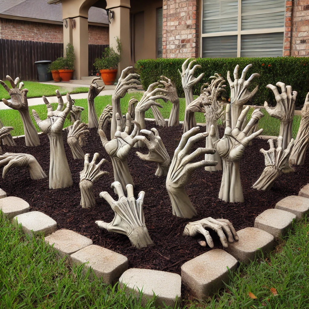 Zombie Garden Halloween decor