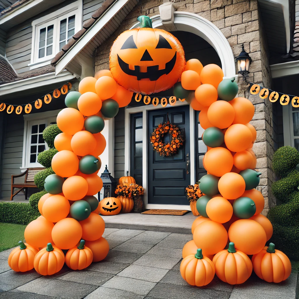 Pumpkin Balloon Arch