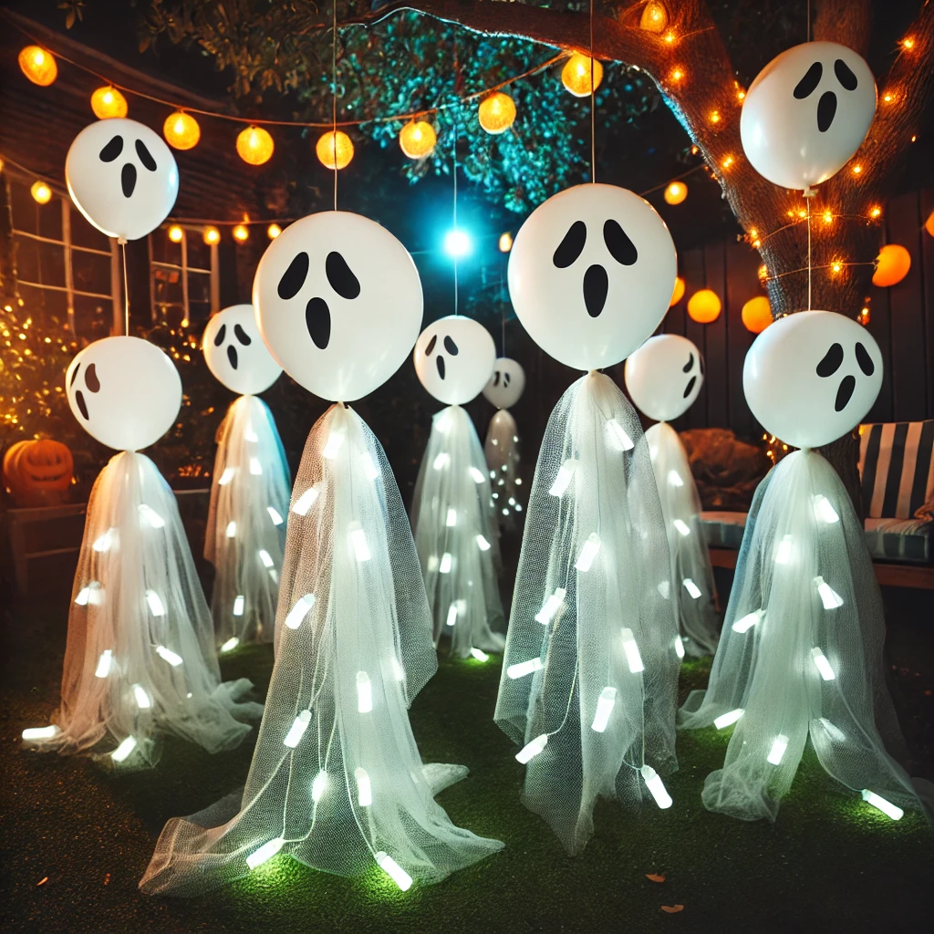 Glow Stick Ghosts Halloween decor