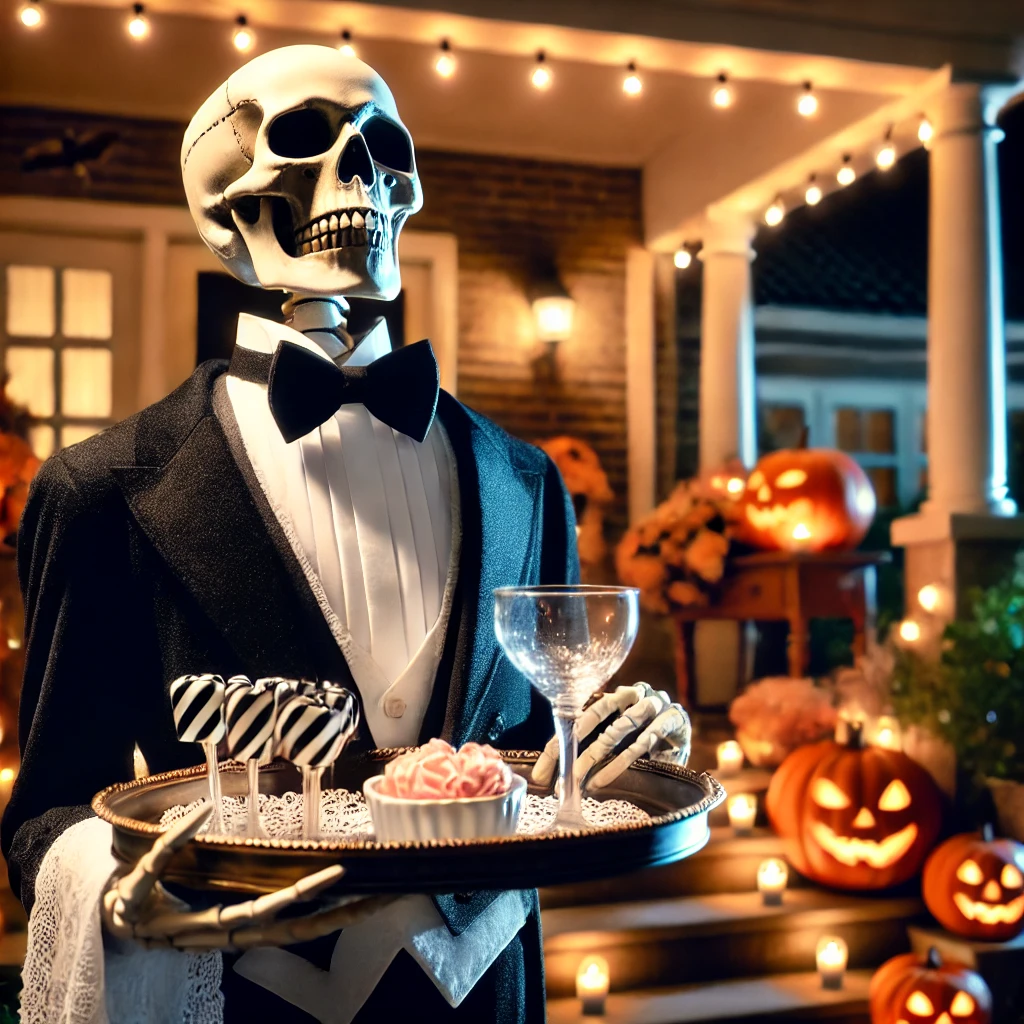 Halloween decor Skeleton Butler