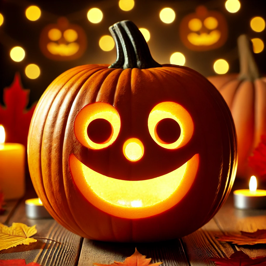 Smiling Face pumpkin carving ideas