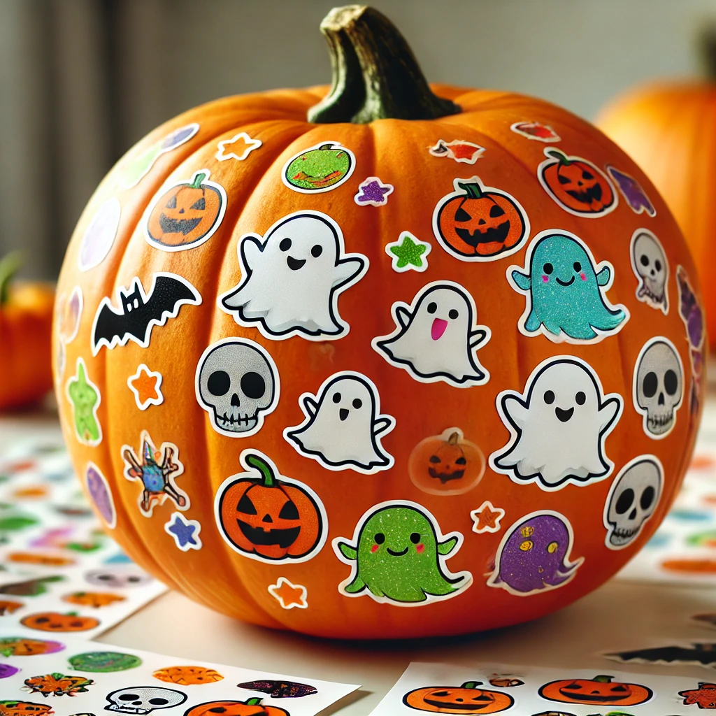 Sticker Decorations pumpkin carving ideas