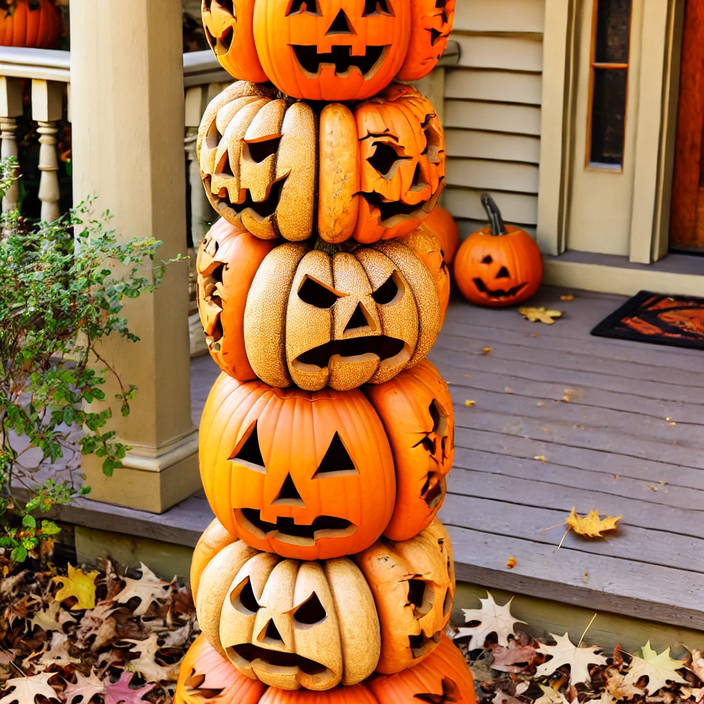 Pumpkin Totem carving ideas