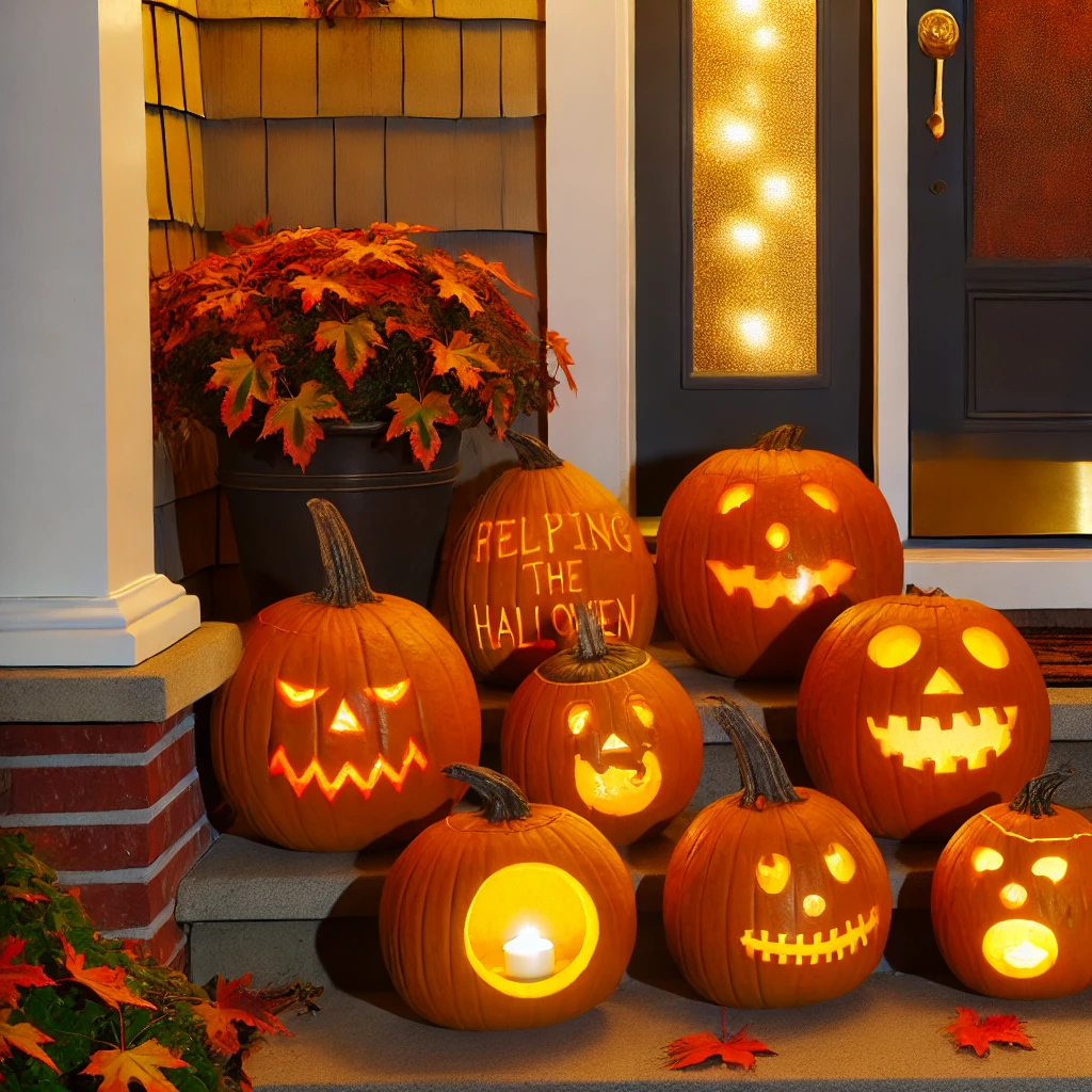 Pumpkin Porch Display