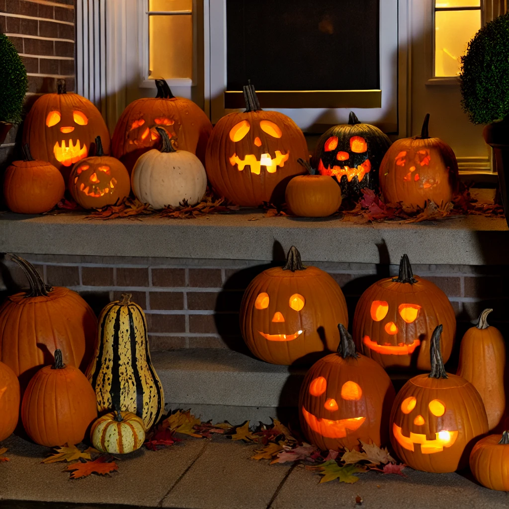 Pumpkin Porch Display