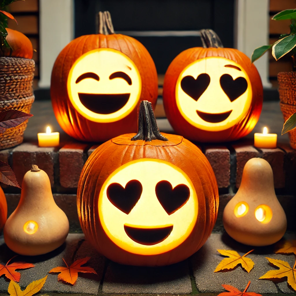 Emoji Pumpkins