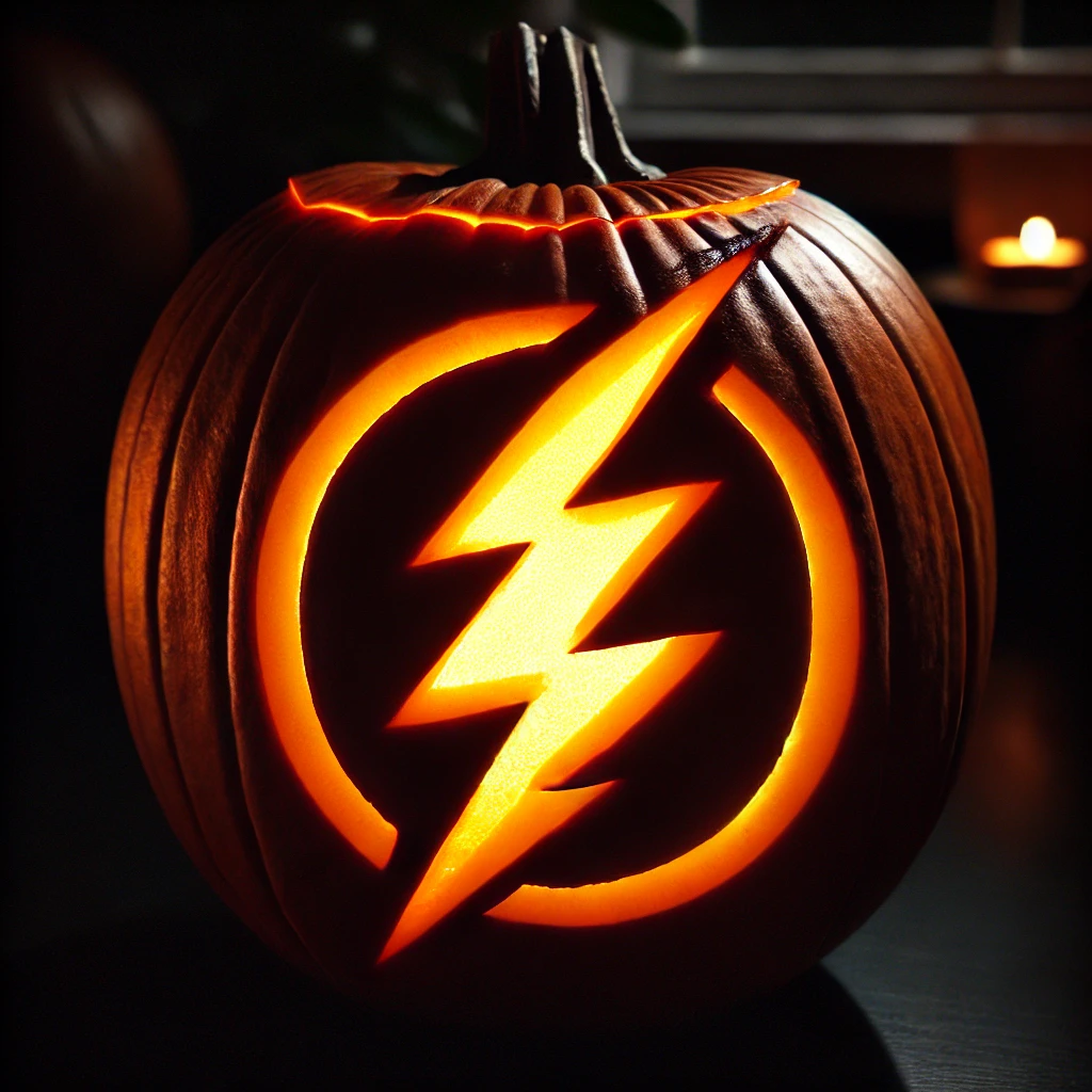 pumpkin carving ideas Lightning Bolt