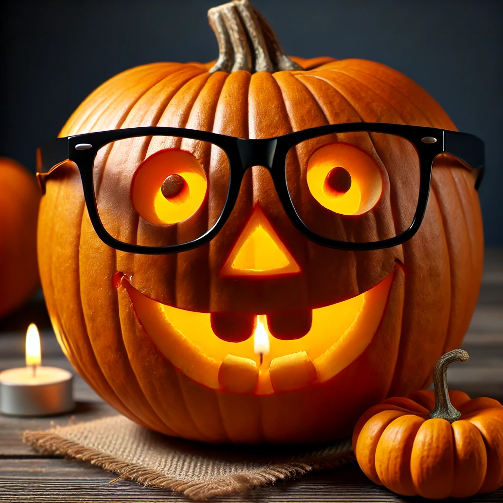 Pumpkin with Glasses easy pumpkin carving