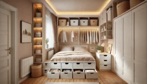 DIY storage solutions for small bedrooms