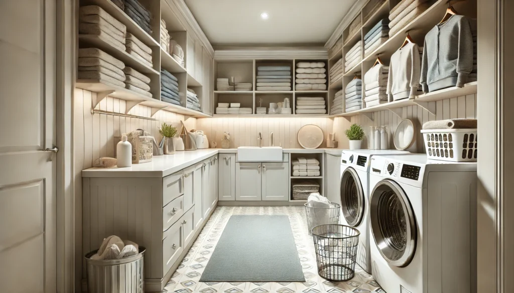 Keep the Space Clean and Tidy organize laundry room