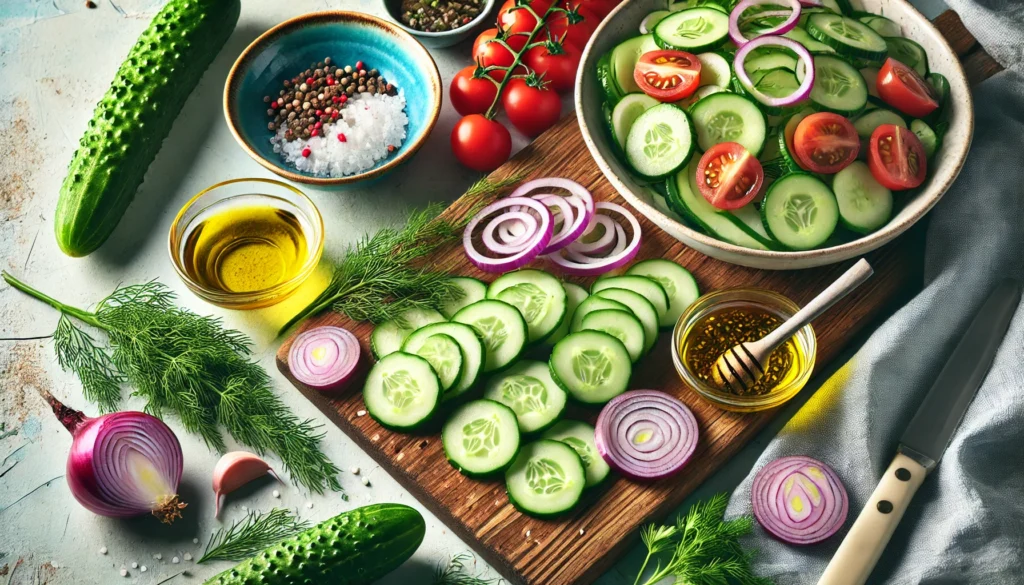 Ingredients for Cucumber Salad