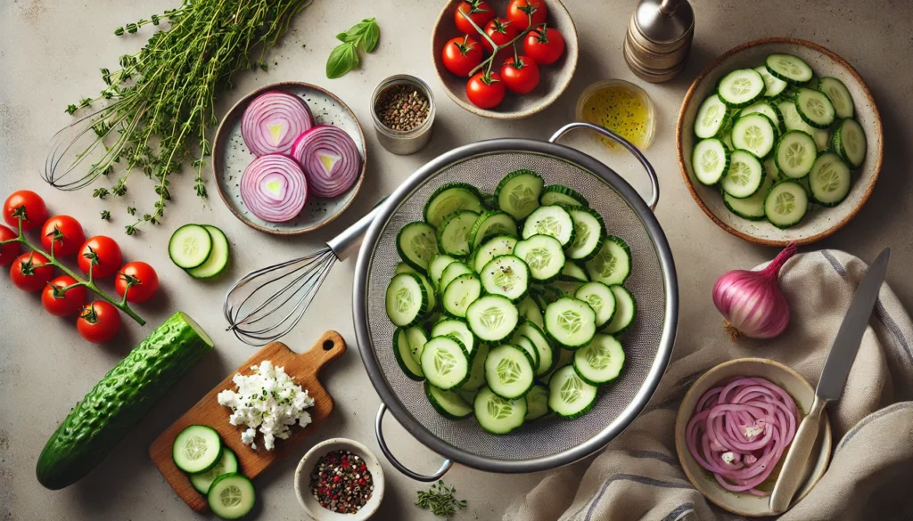 Instructions for Making Cucumber Salad