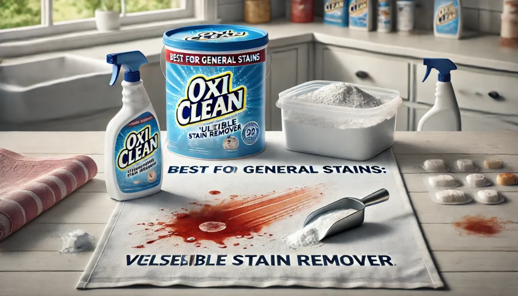 1. Best for General Stains: OxiClean Versatile Stain Remover