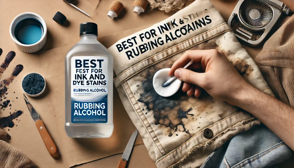 3. Best for Ink and Dye Stains: Rubbing Alcohol