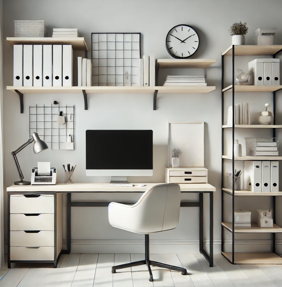 Declutter First: Less is More minimalist home office