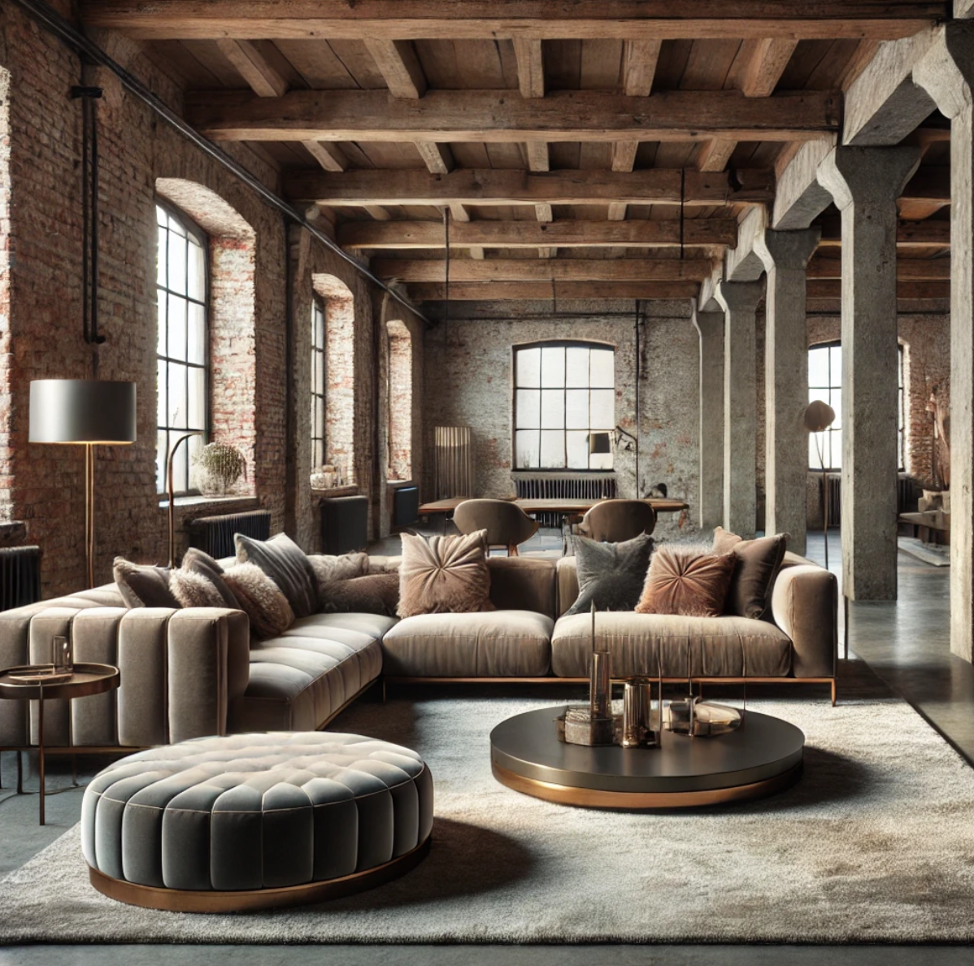 Industrial loft style 2025 Exposed Materials: Embracing Raw Textures