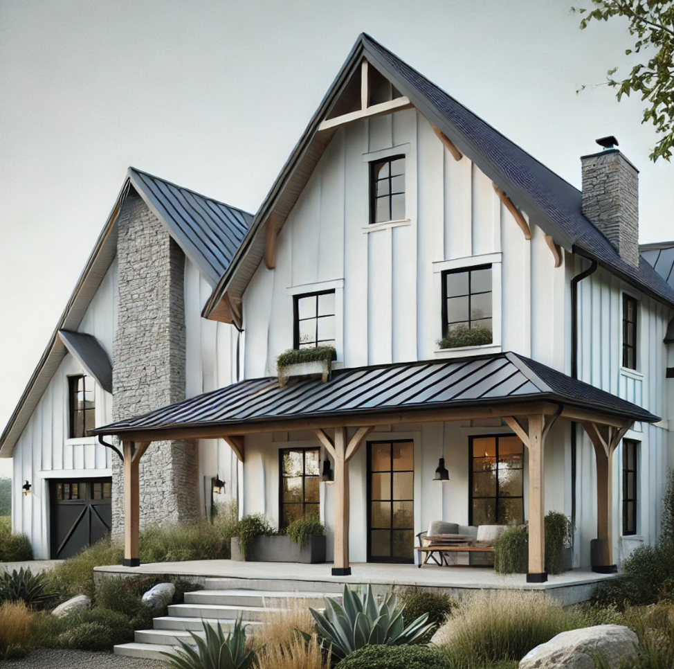 Farmhouse Exterior Gets a Facelift Modern farmhouse style 2025