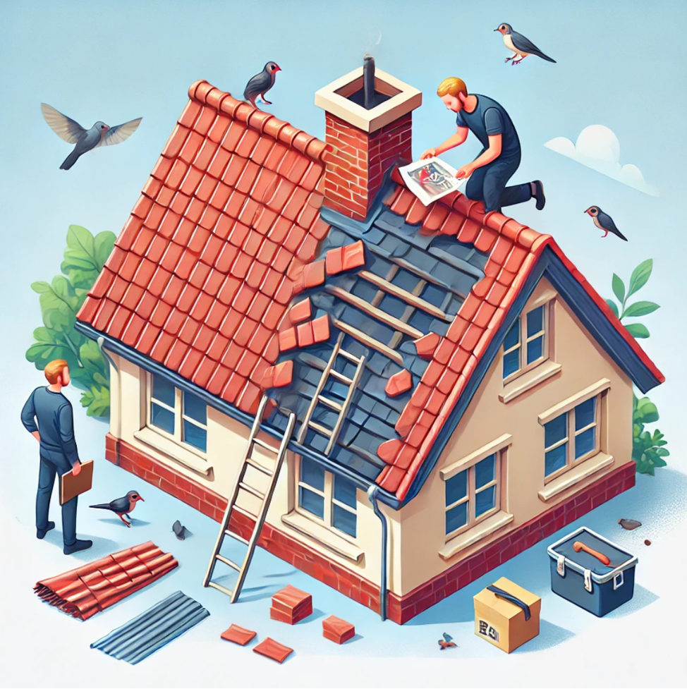 Inspect and Repair Roof and Chimney Damage