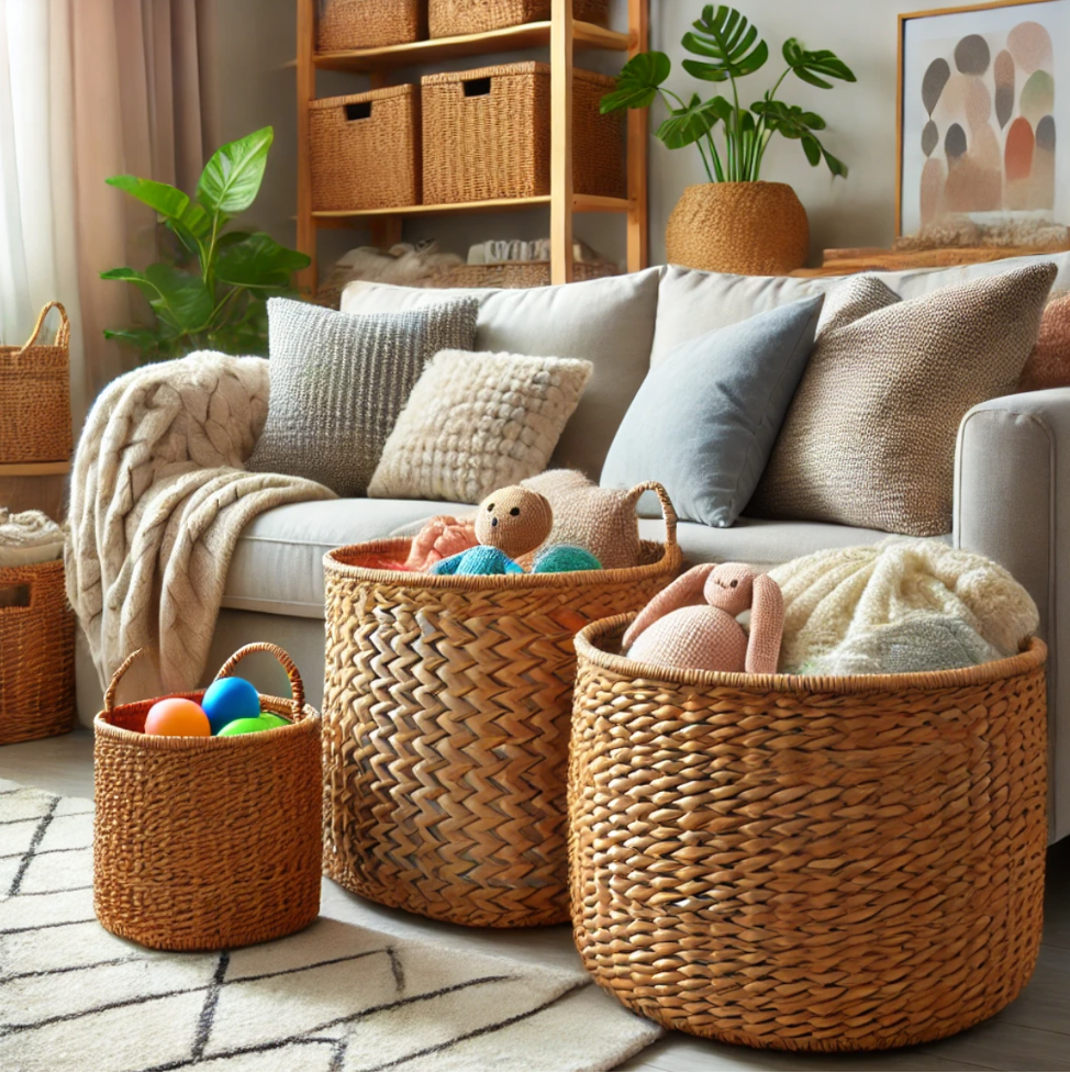 Invest in Storage Baskets for Every Room Organizing
