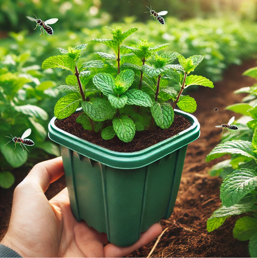 Mint (Mentha) natural insect repellent