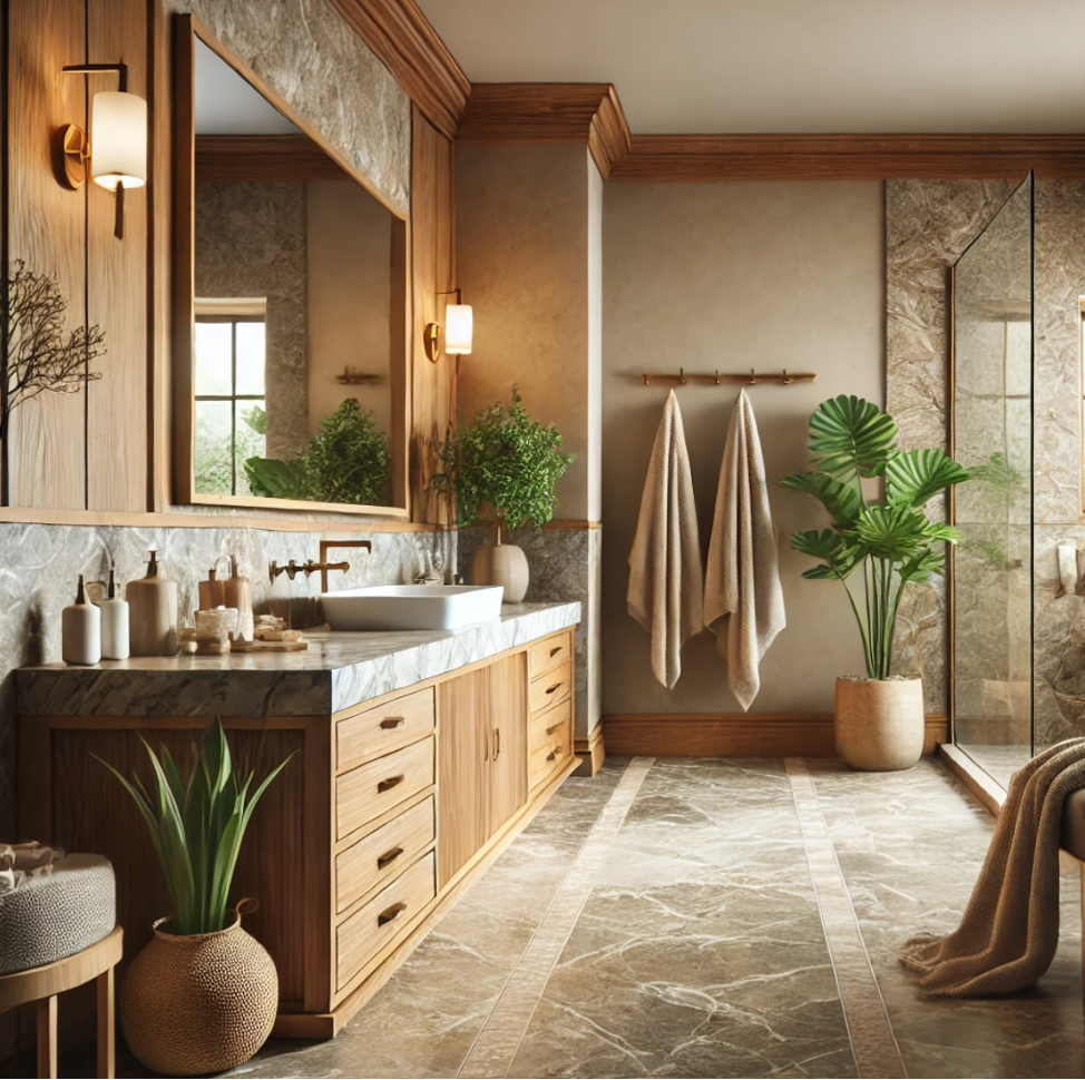  Natural Materials master bathroom trends 2025