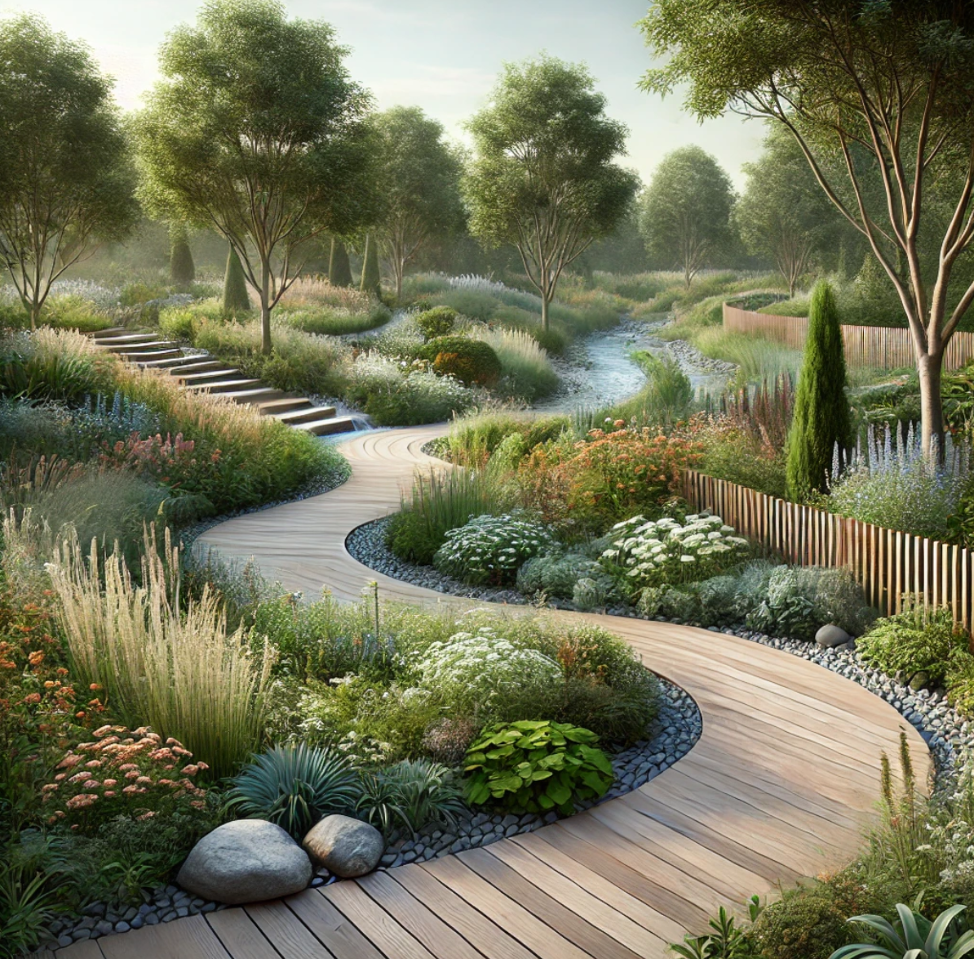 landscaping trends 2025 Organic and Natural Shapes: Embrace the Beauty of Nature
