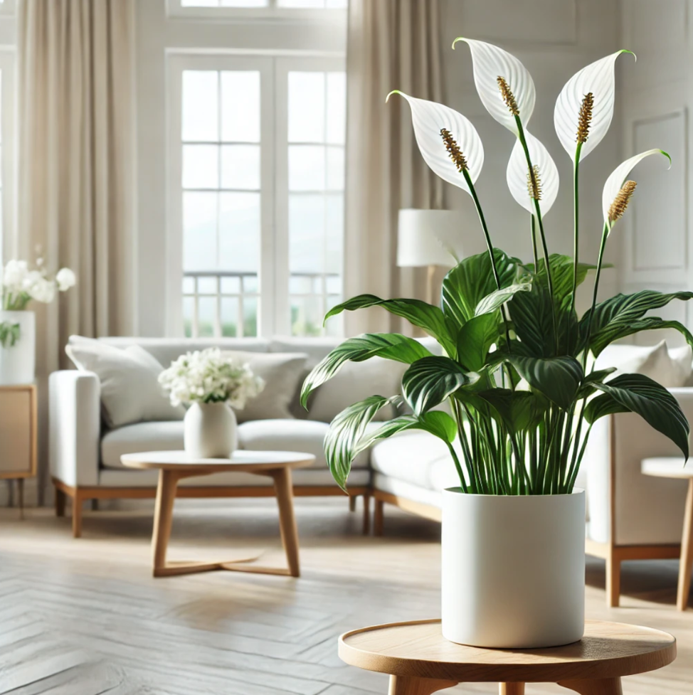 indoor houseplants for winter Peace Lily (Spathiphyllum)