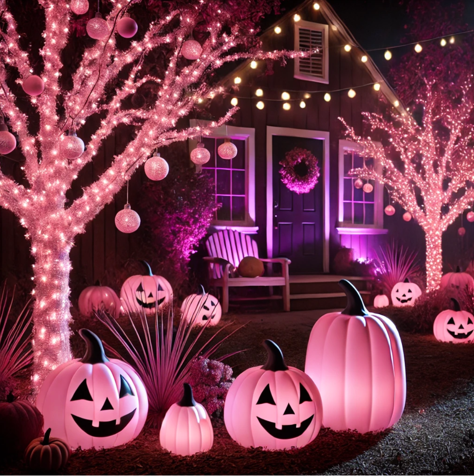 Pink Halloween Lights