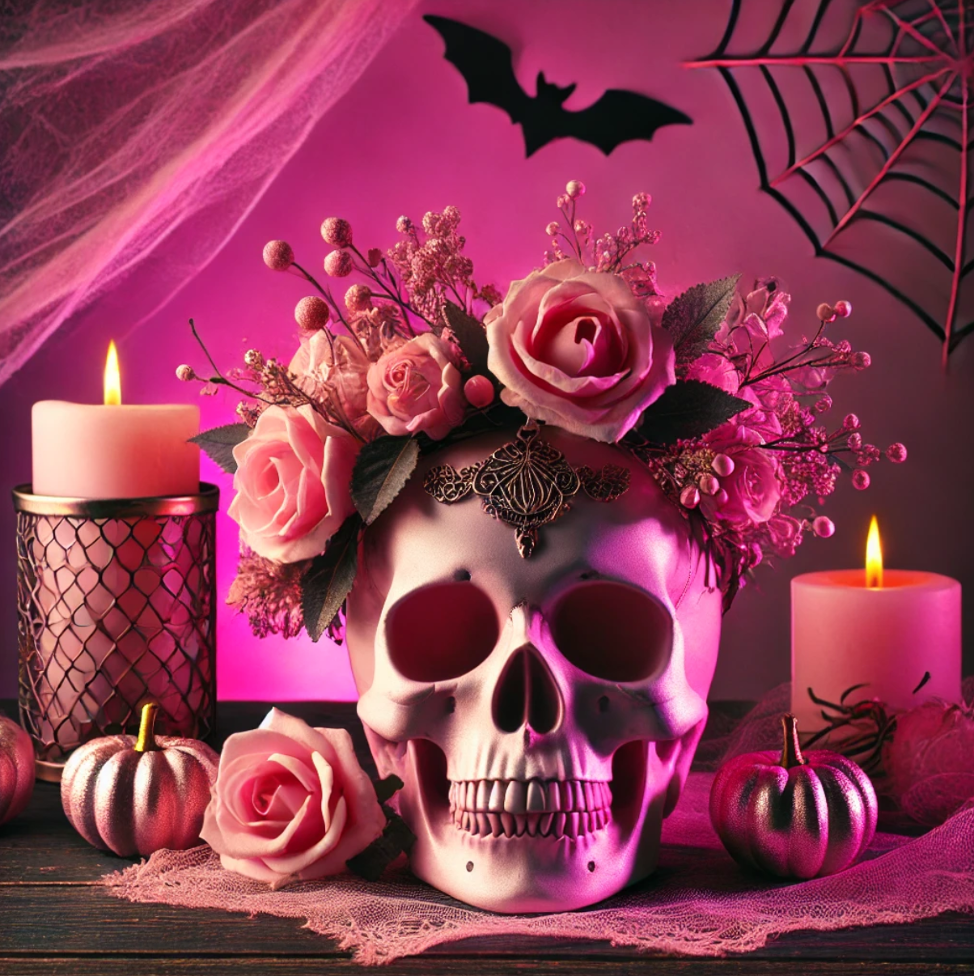 Pink Skull Decor Halloween