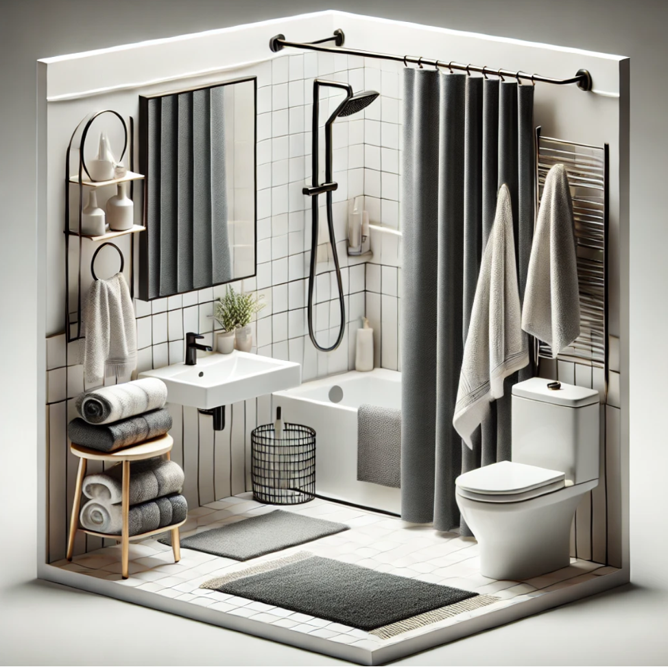 Refresh with New Accessories small bathroom makeover