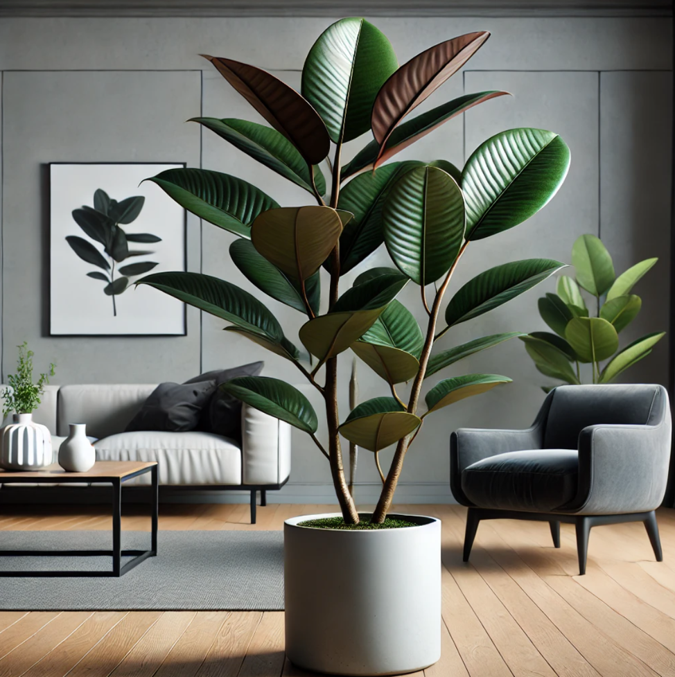 Rubber Plant (Ficus Elastica) best indoor plants for air quality