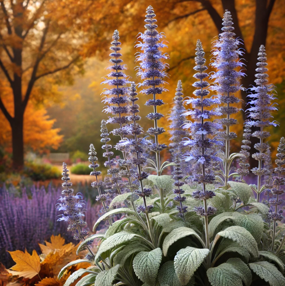 Russian Sage (Perovskia) Deer-resistant fall flowers