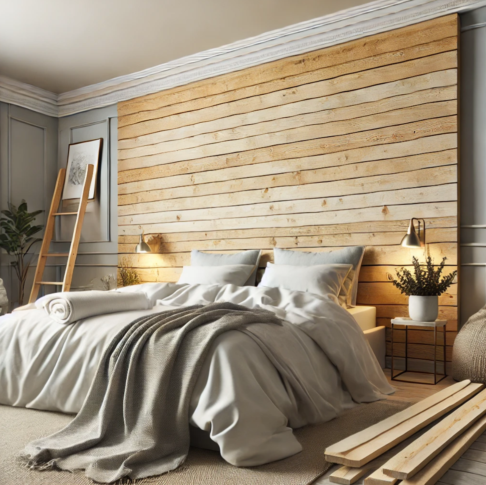 Shiplap Headboard for a Modern Farmhouse Look