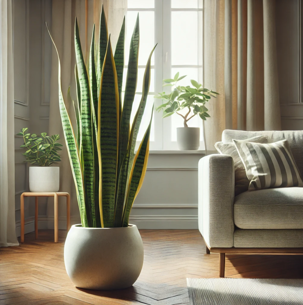 indoor houseplants for winter Snake Plant (Sansevieria trifasciata)