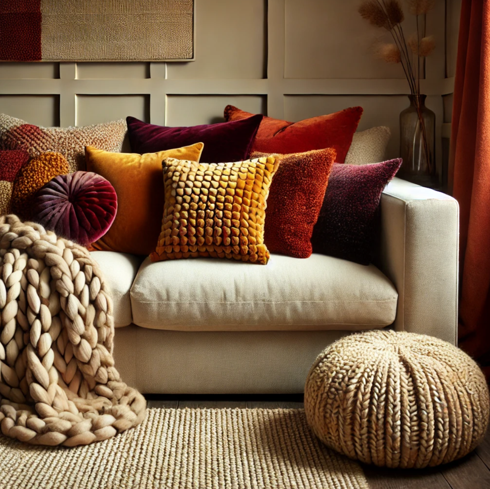 Textured Blankets and Pillows