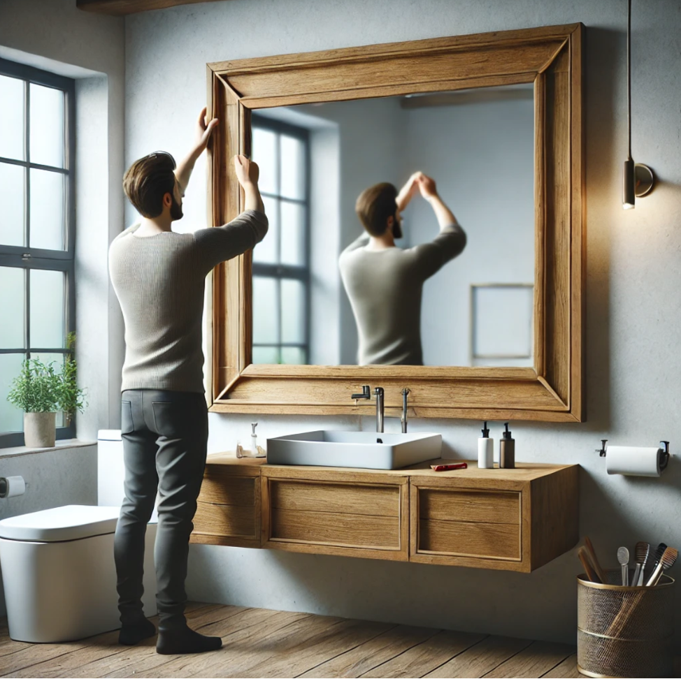 bathroom makeover on a budget: Transform Old Mirrors into Statement Pieces